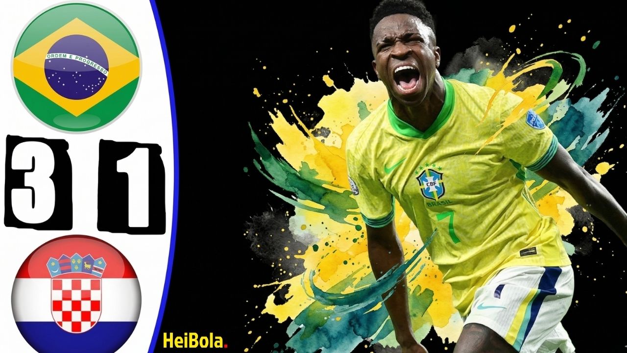 Vini Jr. Jadi Kunci, Brasil Hajar Kroasia 3-1 di Laga Persahabatan