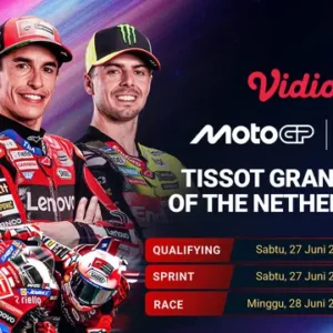 Persaingan Ketat Terjadi di MotoGP Grand Prix of Netherlands 2026 Saksikan Hanya di Vidio