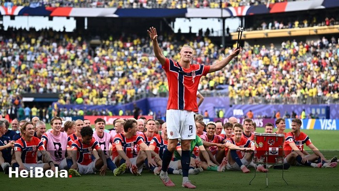Norwegia Rayakan Kemenangan atas Brasil dengan Selebrasi Viking